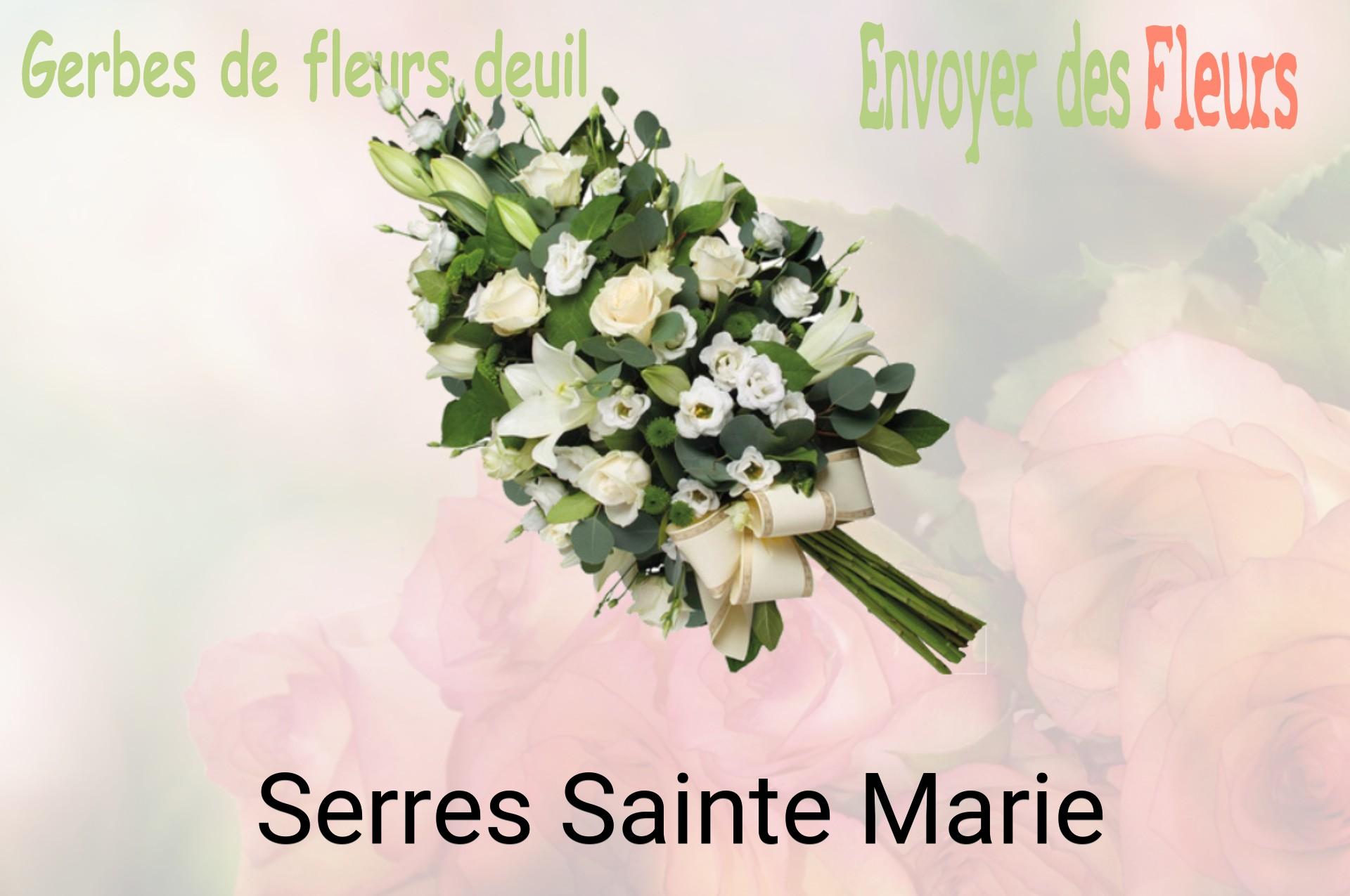 Gerbe de fleurs de deuil livrée à Serres-Sainte-Marie